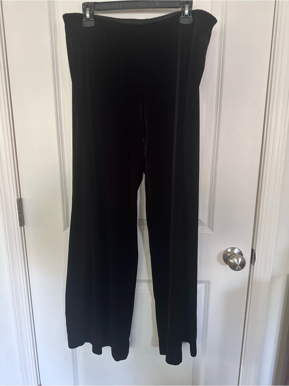 J. Jill Black Velvet Wide-Leg Pants XL